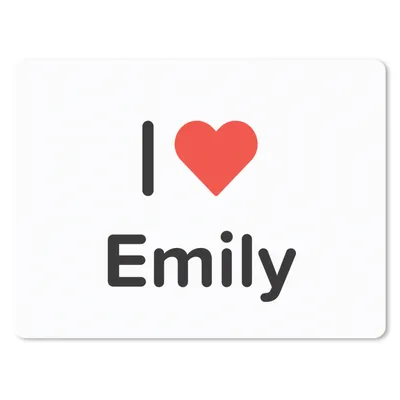 Produktbild von MuchoWow® Mauspad Mousepad Ich liebe - Emily - Mädchen 23x19 cm - Mousepads - Maus Mat - Pad - Mausunterlage - Schreibtischunterlage - Mauspad