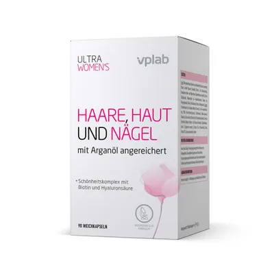 Produktbild von VPLab Multivitamin für Haare Haut Nägel für Frauen 90 Weichkapseln Biotin Zink