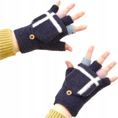 Produktbild von Warme Winterhandschuhe für Frauen/Kinder Telefonfäustlinge Schwarz