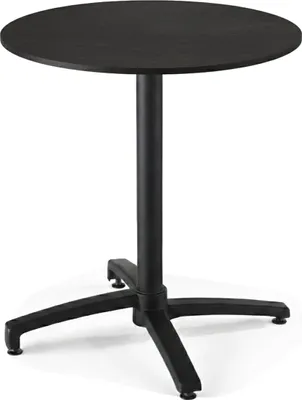 Produktbild von Runder Gartentisch 60 cm neigbar Aluminium und HPL Schwarz - Oviala Opera
