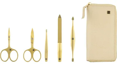 Imagen del producto de Kit de manicura y pedicura Zwilling de 5 piezas, que incluye cortaúñas y estuche de cuero