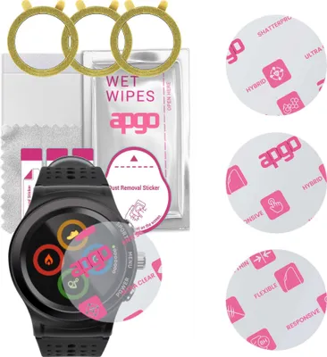 Produktbild von apgo 3 Stück Schutzglas, klar, kompatibel mit Acme SW301 Smartwatch, Hybrid 8H, Ersatz für Hartglas, Displayschutzglas, Bildschirmschutz, Displayschutz, kratzfest