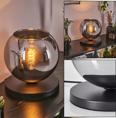 Produktbild von Cesaro Tischlampe aus Metall/Glas in Schwarz/Chromfarben