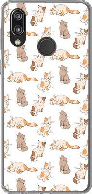 Produktbild von MuchoWow® Handyhülle Schutzhülle Hülle für Telefoonhoesje Huawei P20 Lite (2020) Muster - Katze - Kätzchen - Jungen - Mädchen - Kinder - Kinder Silikon Softcase Handy Hülle - Kartenhalter