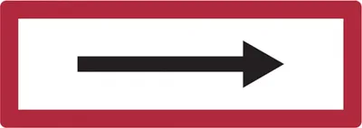 Produktbild von Dreifke® Feuerwehrschild, Richtungspfeil - DIN 4066 | Alu 2 mm, reflektierend...