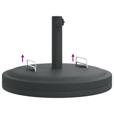 Image de Base de parasol avec poignées pour mâts Ø38 / 48 mm 25 kg rond