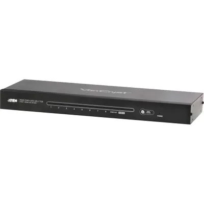 Produktbild von ATEN 8-Port-HDMI-Cat-5-Splitter, HDMI, HDMI, 1920 x 1080 Pixel, Schwarz, Metall, Full HD