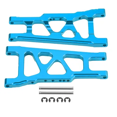 Productafbeelding van Aluminium ophangingsarmen - Voor- en achterarmen in blauw voor de Traxxas Slash 1/10 RC-auto, ideaal voor verbeterde grip en stabiliteit
