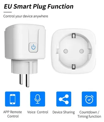 Obrázek produktu pro Chytrá zásuvka T-PHOX 20A WiFi s dálkovým ovládáním Smart Home