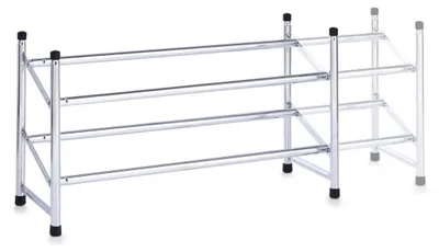 Produktbild von Zeller Schuhregal, Metall verchromt 64-117x23x36