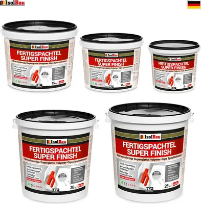 Produktbild von Spachtelmasse 5 kg - 25 kg Fertigspachtel Super Finish Q4 Glätt Flächen Qualität bitte wählen sie: 20 kg (1,04€/kg)