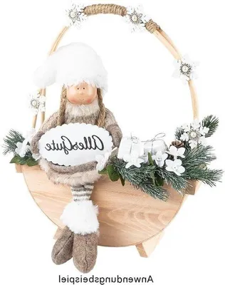 Image de Figurine de Noël, 32 cm, assise, décorée