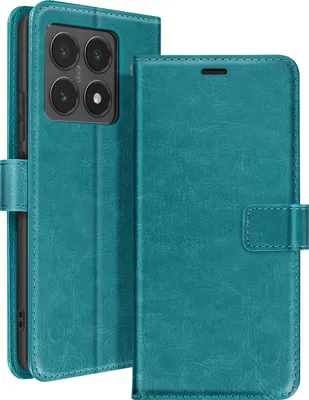 Produktbild von Mayaxess, Xiaomi 14T Wallet Case Standfunktion mit Handschlaufe, Türkis
