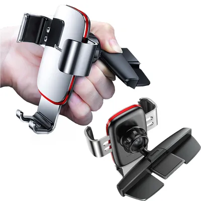 Produktbild von Baseus Metal Age Gravity Car Holder Metalowy grawitacyjny uchwyt samochodowy na CD srebrny (SUYL-J0S)