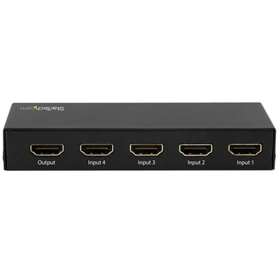 Image de StarTech.com 4 Port HDMI Automatic Switch - Boîte de commutation HDMI 4K - Ultra HD 4k 60Hz - Commutateur vidéo/audio - 4 x HDMI - Ordinateur de bureau - pour P/N : SVA5H2NEUA