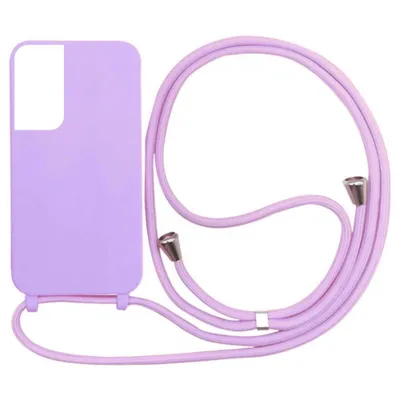 Produktbild von Smartphonica Samsung Galaxy S21 Ultra hoesje met koord  - Paars