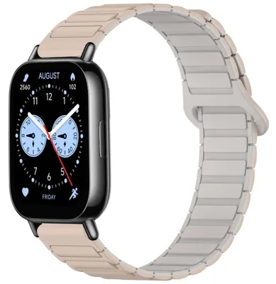 Image de Pour Xiaomi Redmi Watch 5 Lite Deux Couleur Silicone Magnétique Bracelet de remplacement Marron