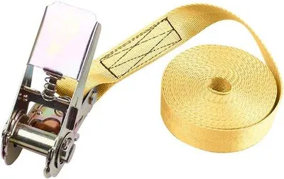 Image de Sangle de serrage à cliquet haute résistance avec boucle métallique, capacité de charge de 811 kg