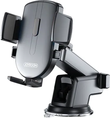 Image de Joyroom support voiture avec bras réglable support de téléphone portable compatible avec le tableau de bord noir