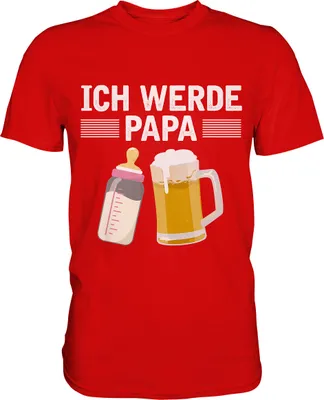 Produktbild von Ich werde Papa Herren Premium T-Shirt – Red / L