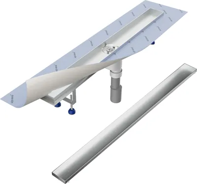 Produktbild von Aquabad SDS Pro Duschrinne 60cm mit befliesbarer Blende, Ablauf Senkrecht Mittig