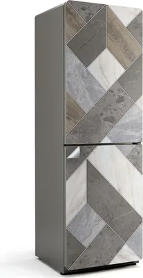 Zdjęcie produktu dla Geometryczny wzór z kafelkami - Naklejka na lodówkę - Naklejka na lodówkę - Dekoracja lodówki - Folia samoprzylepna na lodówkę - Dekoracja kuchni - 60x180 cm