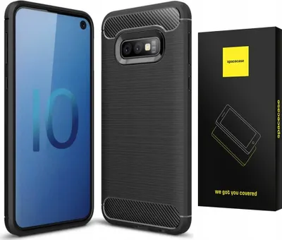 Image de SPACECASE Étui de protection en carbone pour Galaxy S10E noir