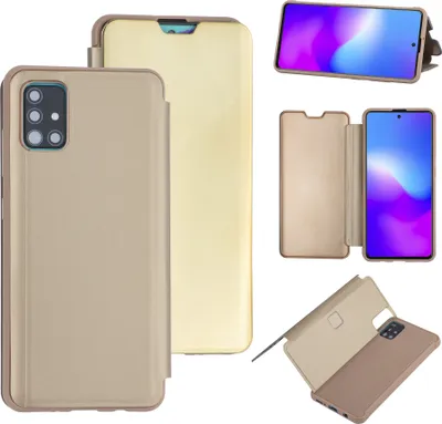 Produktbild von Uniq accessory Samsung Galaxy A71 Gold Book type case - Hard plastic