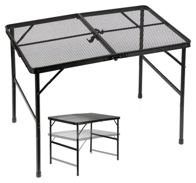 Obrázek produktu pro Vilde | Kempingový stůl výškově nastavitelný - 90x60 cm - 2v1 hliníkový kufříkový stůl