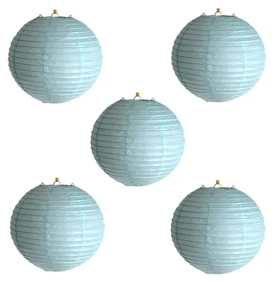 Zdjęcie produktu dla 5 lekkich, papierowych lampionów - dekoracja na imprezy - 20 cm