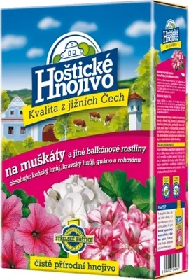 Obrázek produktu pro Hnojivo HOŠTICKÉ na muškáty 1kg