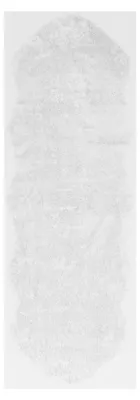 Produktbild von Teppich aus Kunstfell - flauschiger Teppich für Schlafzimmer und Wohnzimmer - Lammfellimitat pflegeleicht 55 x 160 cm weiß