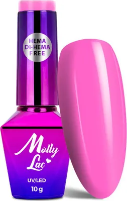 Image de MollyLac Power Flower Fuchsia vernis à ongles hybride, sans HEMA/DiHEMA, 10 g, No. 724
