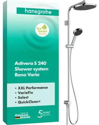 Produktbild von hansgrohe Showerpipe Activera S 240 1jet EcoSmart Reno Varia, Chrom, 1 Stk.