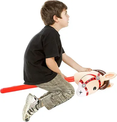 Immagine prodotto di Decorazione per festa a tema pony per bambini con bastone da cavallo gonfiabile