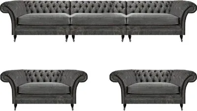 Image de Canapé Chesterfield moderne Canapé rembourré design 3+1+1 places