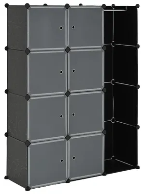 Immagine prodotto di vidaXL Armadio modulare a 9 scomparti 109x36,5x143cm Bianco e nero