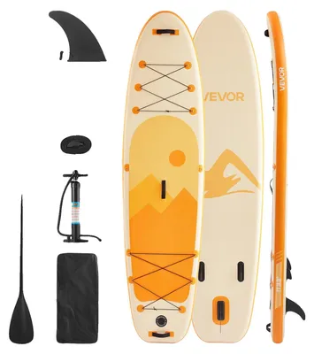 Image de VEVOR Stand Up Paddle Board gonflable (335,2 x 83,8 x 15,2 cm) Paddleboard, set complet avec pompe pagaie aileron sac à dos, sangle de cheville, pont antidérapant pour adolescents et adultes