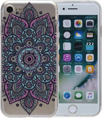 Produktbild von Henna Cover für Apple iPhone 6 / 6s Case Schutz Hülle Silikon Tattoo Bunt