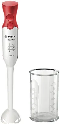 Productafbeelding van Bosch MSM64010, Duikmixer, 1,4 meter, 450 W, Rood, Wit
