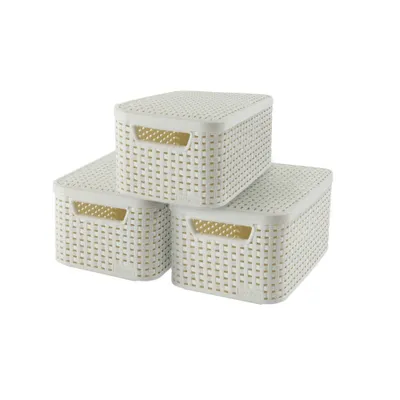 Produktbild von 3-er Set STYLE Box S mit Deckel creme