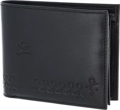 Image de oxmox Cuir porte-monnaie Leather RFID Protect Querscheinbörse Jumping Jack 2.0 Embossed Black noir