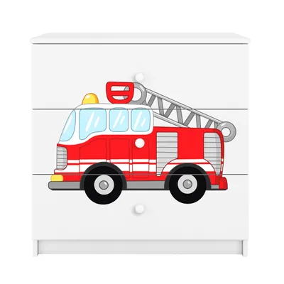 Produktbild von Kommode Babydreams Weiß Feuerwehr