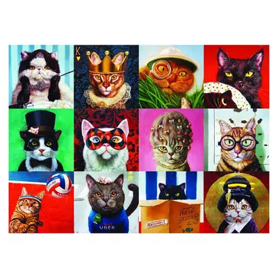 Produktbild von Eurographics Puzzle Funny Cats - Lucia Heffernan - 1000 Teile Katzen