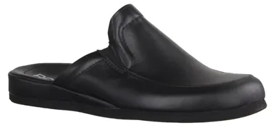Produktbild von Rohde 6607-90 Herren Hausschuhe, Schwarz, Leder, Kaltfutter - Haus - hüttenschuhe Herren Hausschuhe, Schwarz, leder (softnappa)