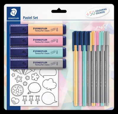 Zdjęcie produktu dla Staedtler 61 SBK, Ołówek pastelowy, Szary, Miętowy, Pomarańczowy, Różowy, Różowy, 12 szt.