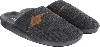 Produktbild von AMERICAN CLUB, SL15, Elegante Herrenhausschuhe, warme Hausschuhe, Hausschuhe, perfekt für sich selbst oder als Geschenk, Farbe: Grau, Größe: 43