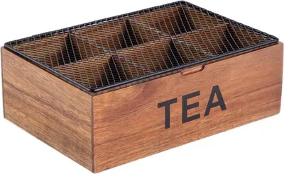 Zdjęcie produktu dla HOMLA Organizer MOOKA na herbatę akacjowy 24x16,5 cm