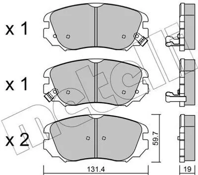 Produktbild von METELLI Bremsbeläge Satz Vorne Bremsklötze für OPEL INSIGNIA Caravan 22-0841-0