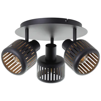 Produktbild von BRILLIANT Spotrondell, 3-flammig Tyas schwarz IP20 E14 28 Watt dimmbar g. f. Tropfenlampe